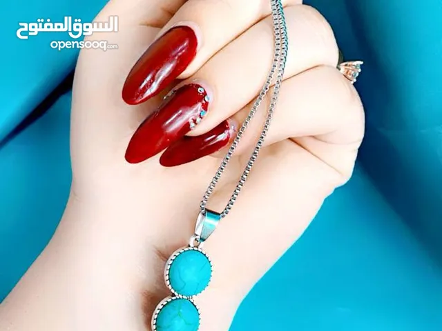 جديد جمال ونزاكه   قلادة الحسد  قلاده حجر فيروزي ضد الحسد  ذهب برازيلي طلاء ثابت  شكل جميل