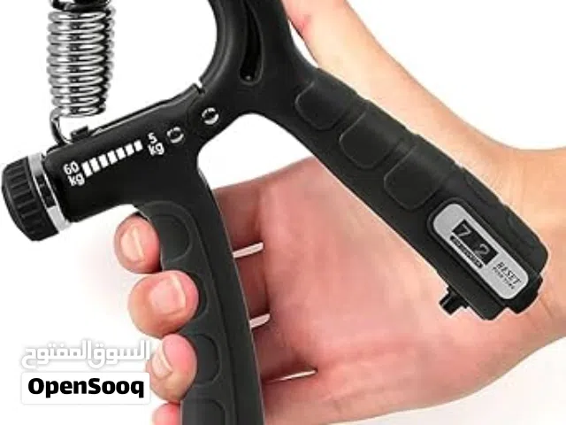 جهاز تقوية قبضة اليد...  يُستخدم للتمارين الرياضية وتقوية عضلات الأصابع والساعد... قابل لتعديل المقا