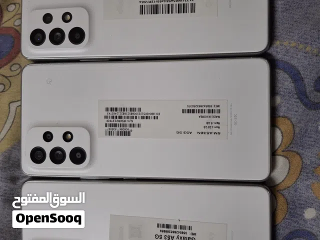 3 phones Samsung A53 5g new without box 3 اجهزة سامسونج A53 5g غير مستخدم بدون بوكس