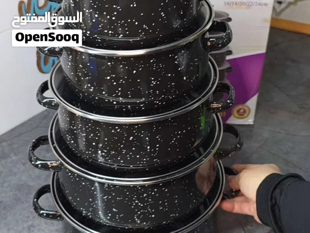 طاقم فدور مينا فاخر 5 قطع بغطاء زجاجي
