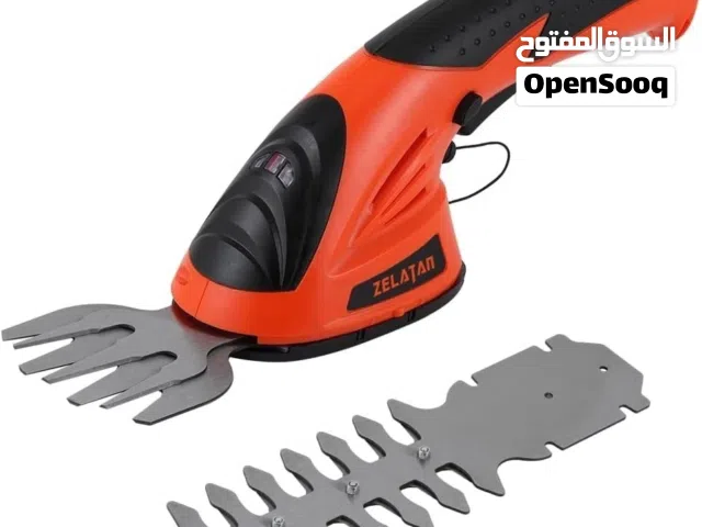 مقص عشب لاسلكي كهربائي 7.2 فولت مع بطارية قابلة لإعادة الشحن، مقص شجيرات/قص عشب محمول 2 في 1 للحديق