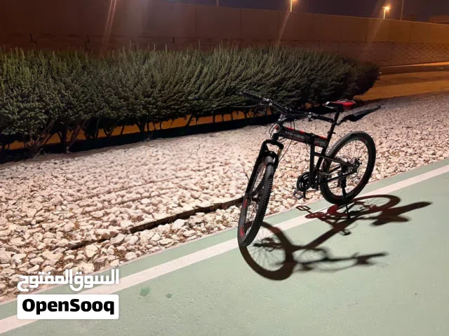 Black & Red Mountain Bike – Good Condition, Ready to Ride