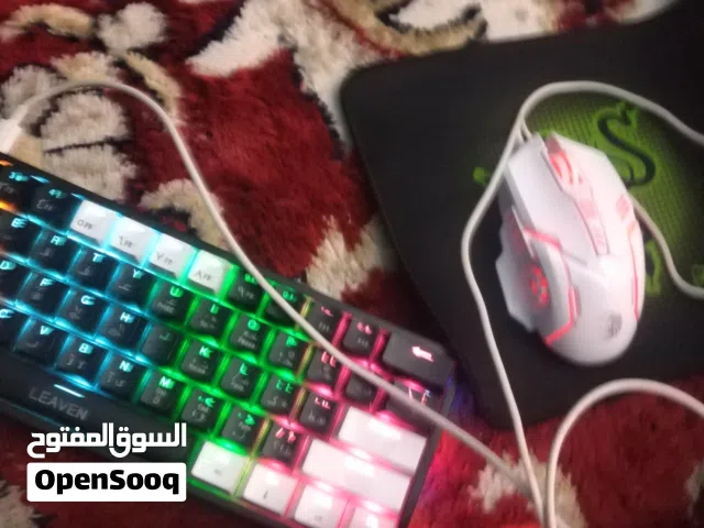 كيبورد نضيف بلو سويتج جيمنج ميكانيكي حجم 60% واير و ماوس جيمنج ار جي بي متغير واير