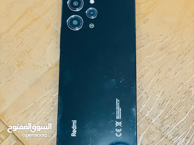 تلفون ريدمي 12. 256 جيجا 8 رام لون اسود مستعمل بحاله الوكاله