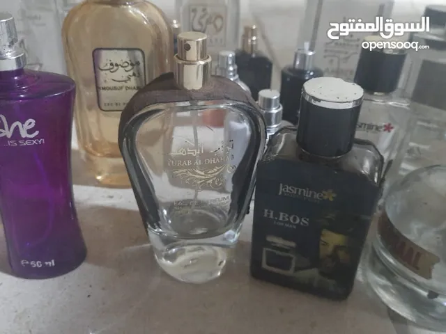 زجاجات عطور فاضيه اكق انواعهم فرنسي وخليجي موجود تقريبا 80, علبه