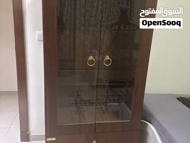 Open glass door cupboard