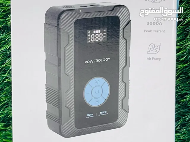 Powerology Jumpstart with Air Pump PD45W 3000A Max Current 20000mAh 160Psi - Grey