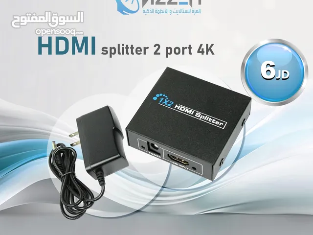 مجمع شاشات ثنائي splitter hd 2 port 4k