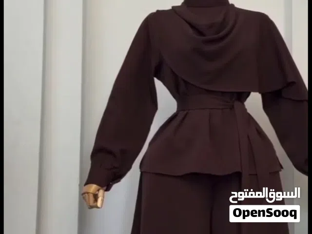 سوت قطعه مميزه قطعتين كيلوت قالب عريض مريح بالبس دابل إيطالي معا حزام منفصل ترند الموسم كوال