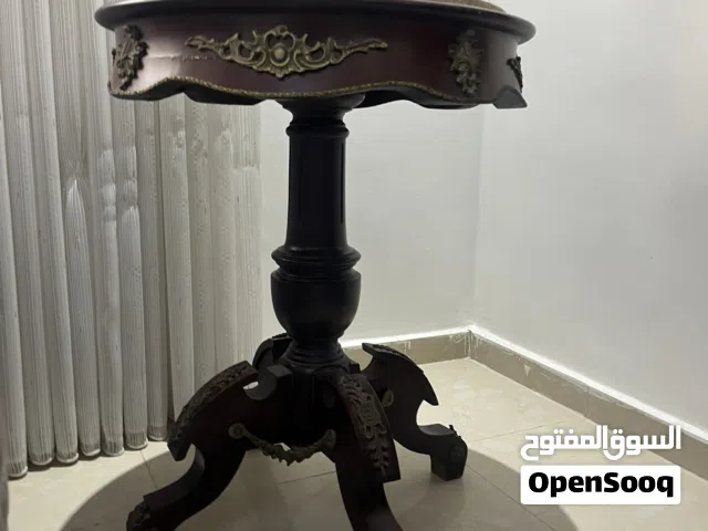 طاولة زاوية خشب مع سطح رخام عدد 2