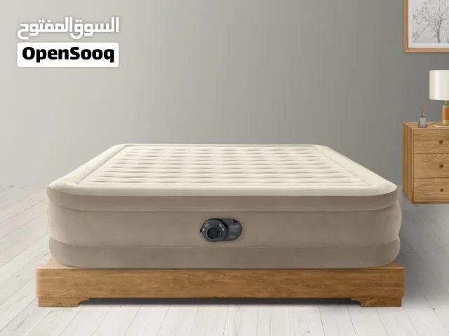 مرتبة Intex Dura-Beam Deluxe الفاخرة، مقاس كوين مريح بارتفاع 46سم مع مضخة كهربائية مدمجة وسطح مخملي