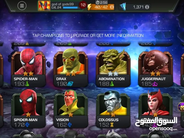 Marvel contest of champions account only cash