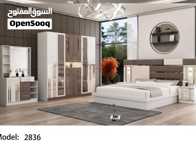 غرفة نوم 7 قطع مع دوشك طبي وتركيب مجانا والأسعار تبدأ من 175 ريال