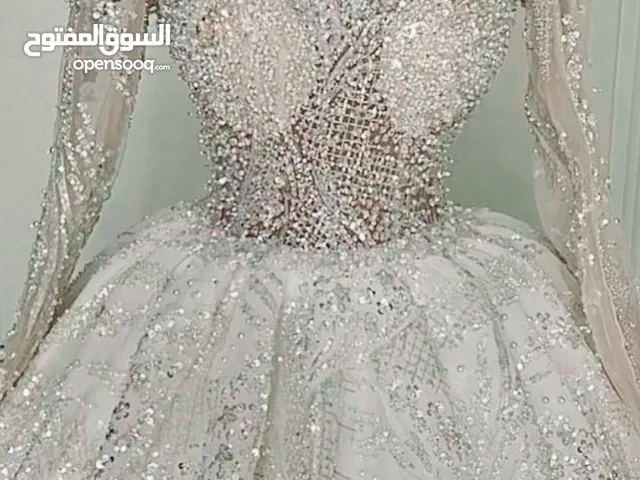 بدلة عروس ابيض شك كامل