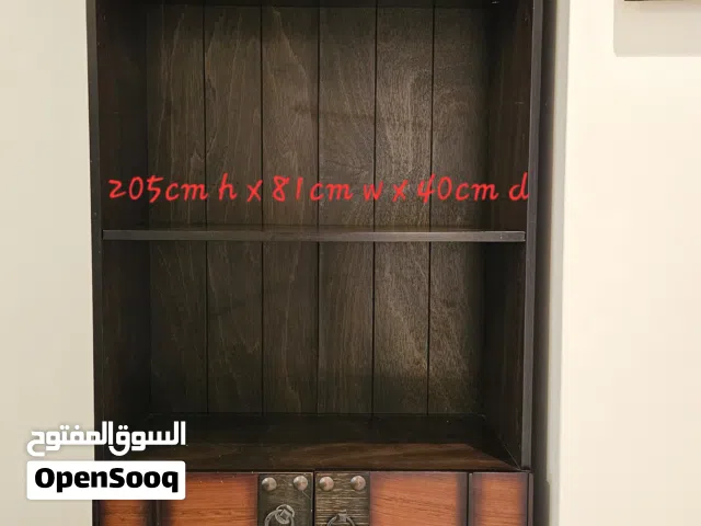 1. Solid Wood Cabinet for books ro as buffet cabinet in the dining 2. teak wood super single bed