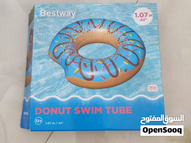 Inflatable donut pool floating tube