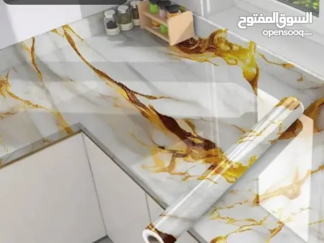 *اصق رول استيكر رخامي حراري يعطي شكل جمالي لمطبخك