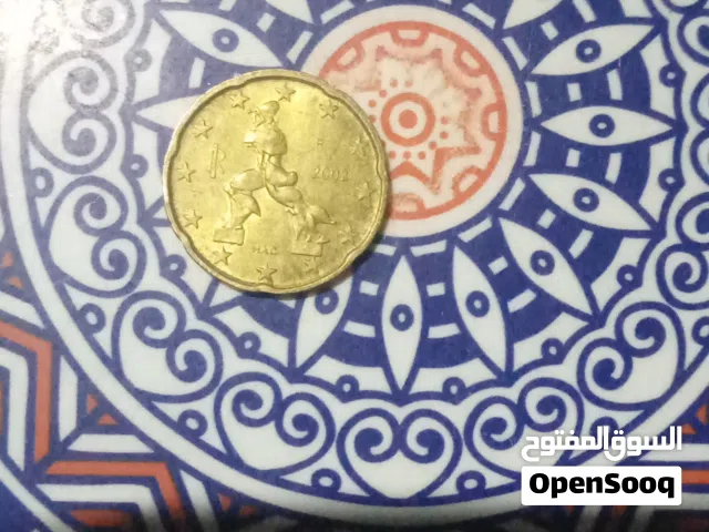 بناءً على الصورة، هذه هي تفاصيل القطعة النقدية:  النوع: قطعة نقدية من فئة 20 سنت يورو (20 Euro Cent)