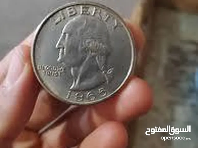 عملة أمريكية قديمة one dollar 1865