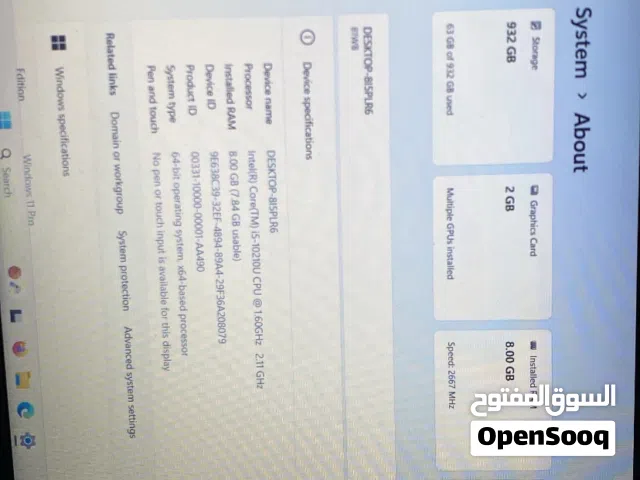 15.6" Lenovo monitors for sale  in Musandam