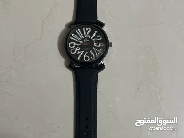 ساعة كوارتز رومان رجالي الفخمة باللون الاسود غير ملبوسة وبسعر حرق نارر