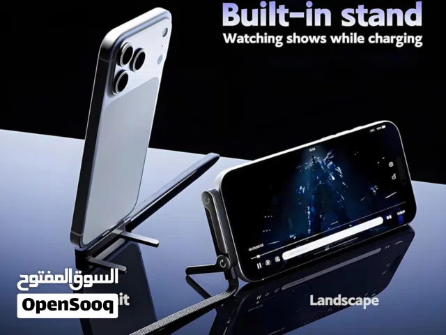 240W Braided Fast Charge Cable with Built-in Phone Stand, Type-C to Type-C, 2-in-1 Invisible Holder