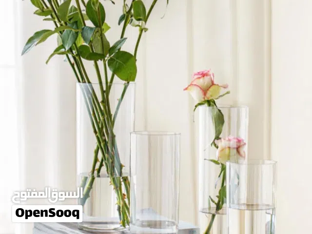 فازات زجاج شفافة لللبيع جملة