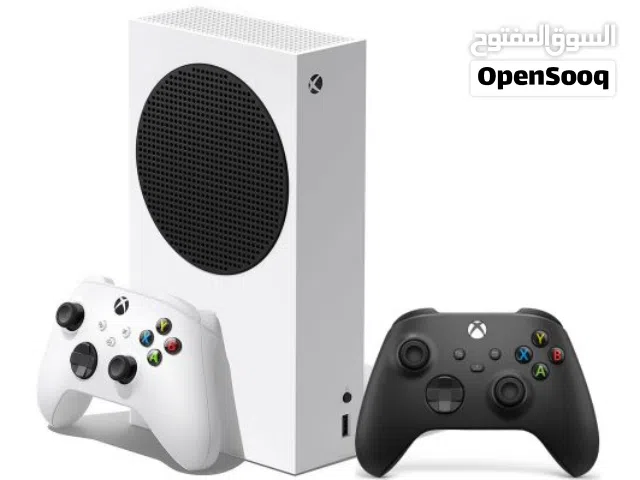 Xbox Series S مستعمل بحالة ممتازة  مع 2 ايد وحدة لون ابيض وثانية لون اسود