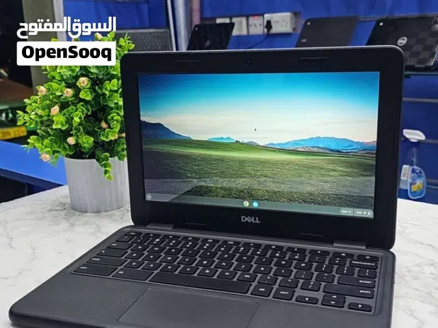 DELL CHROMEBOOK   INTEL CELERON PROCESSOR  4GB RAM  32 GB STORAGE  11.6 INCH TOUCH SCREEN DISPLAY