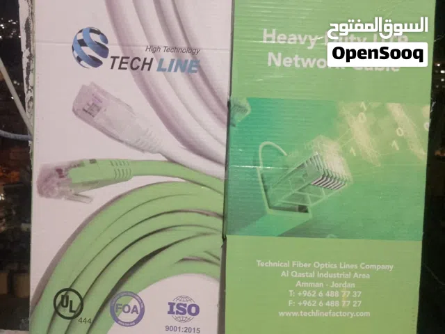 كابل شبكات TECH LINE CAT6 عالي الكفاءة (305 متر) TECH LINE CAT6 High-Efficiency Network Cable (305M)