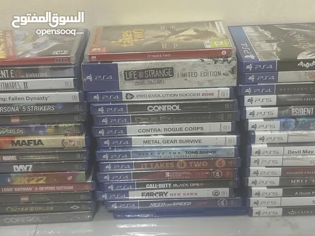 العاب سوني 5 و 4 للبيع السعر يبدأ من 40 درهم جديدة و مستعملة