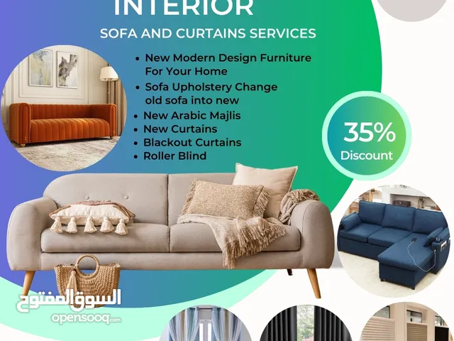 Sofa Upholstery and Curtains Service
