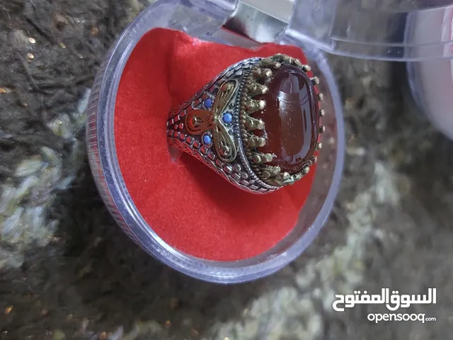 خاتم فضة عيار 925 مع حجر كريم