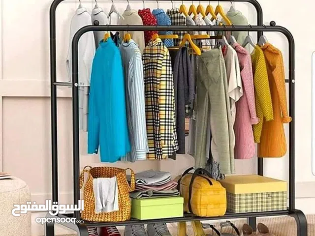 ستاند ملابس مزدوج يحمل اوزان عاليه ترتيب ملابس مع رف الاحذية