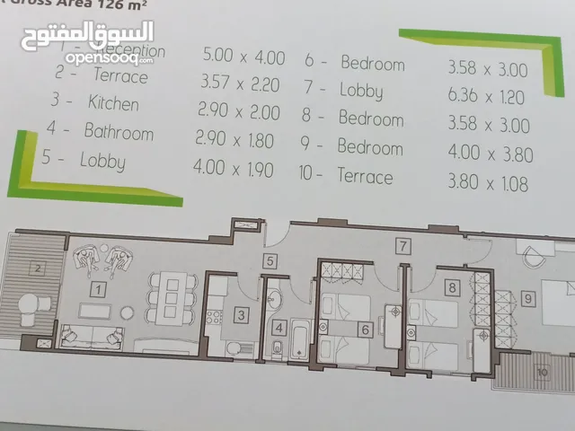 126 m2 3 Bedrooms Apartments for Sale in Cairo Mokattam