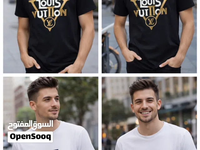 تيشرتات شبابيه جديده ماركة Tommy الأصلية لون اسود وابيض