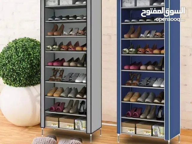 خزانه أحذية قماش 9 رفوف معدني قوي 100% متوفرة باكثر من لون