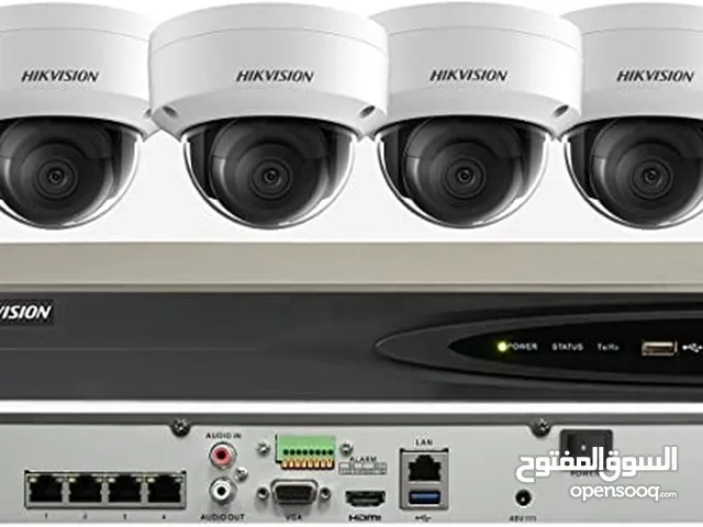 كاميرات  مراقبة Hikvision IP  خارجية _ داخلية بوضوح 2MP  شامل التركيب والتشغيل  والشبك على الموبايل