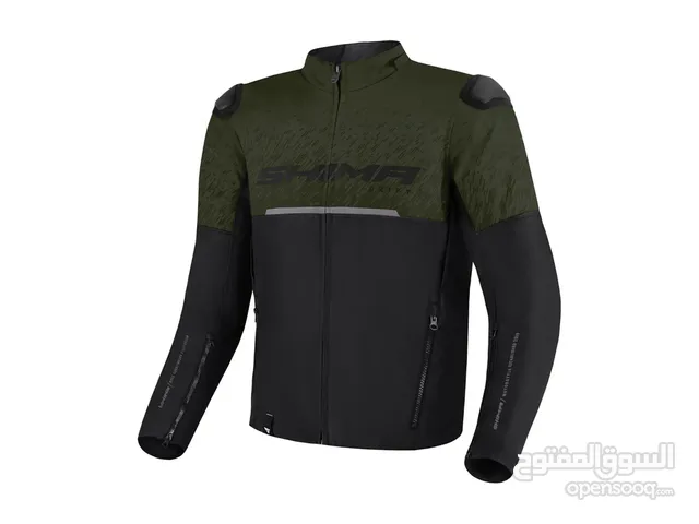 SHIMA Urban Drift Textile Motorcycle Jacket Green & Black