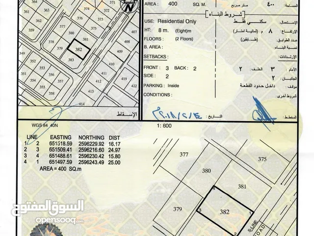 تم تخفيض السعر لفترة محدودة أرض سكنية في العامرات مدينة النهضة