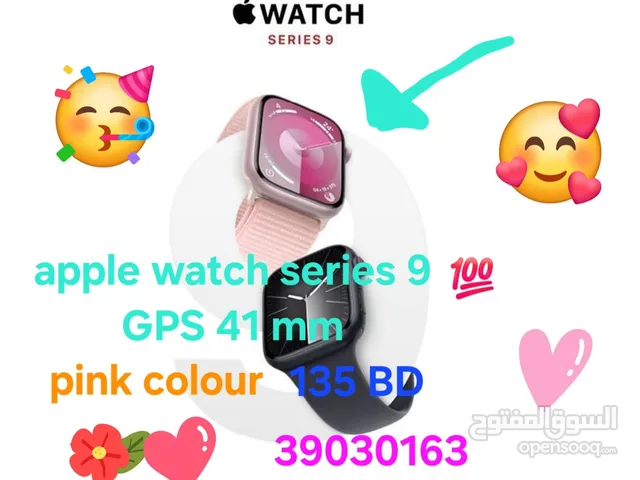 للبيع ساعة ابل سيري9 Gpc m41m اللون الوردي جديدة