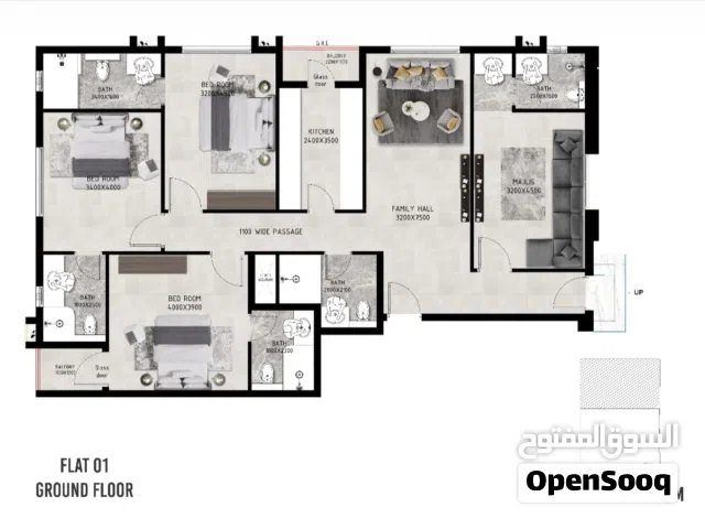 145 m2 4 Bedrooms Apartments for Sale in Muscat Al Maabilah