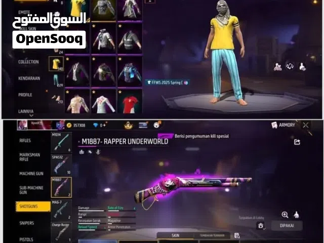 Free Fire Accounts and Characters for Sale in Quneitra