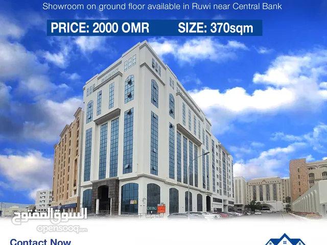 #REF1112    370sqm Showroom on ground floor available for rent in Ruwi