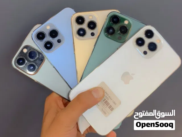 I phone 13 pro max 128gb  used مستعمل  البطاريات من 81-100% كفالة اسبوعين من المحل