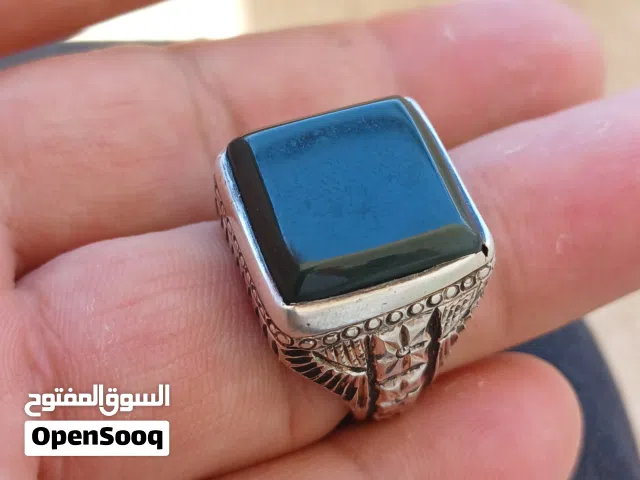 خاتم فضة صياغة يدويه