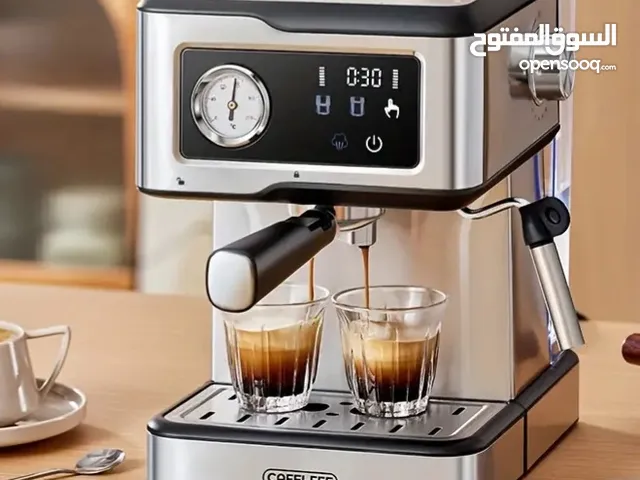 ماكينة إسبريسو CAFELFFE مع بخاخ حليب/ذراع بخار مدمج، ماكينة قهوة من الفولاذ والستانلس ستيل