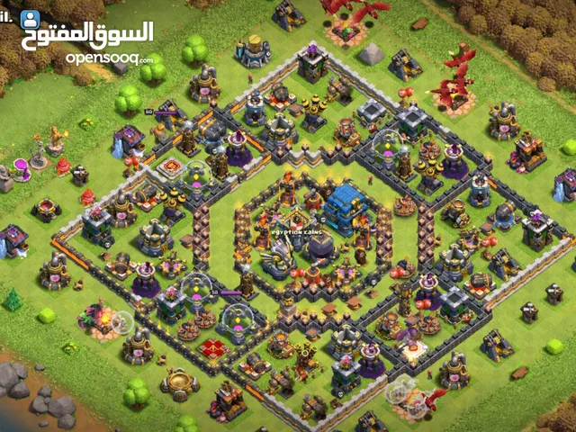 5 account clash of clans towm13_12_12_11_9 +YouTube channel+1000 subscribe