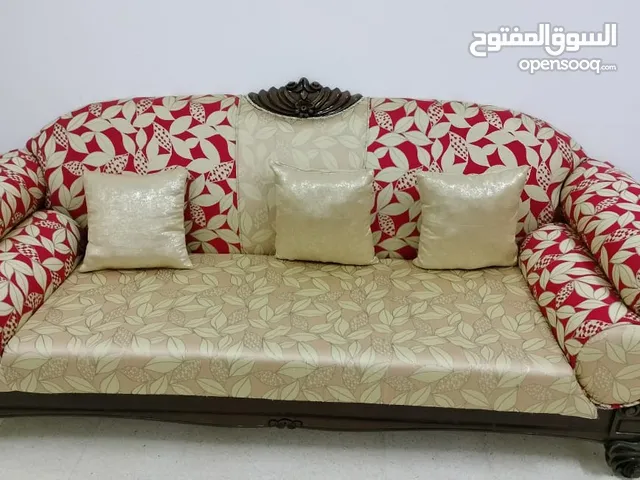 Hard wood sofa set 7 seated with central and side tables