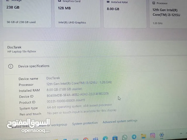 لابتوب hp جيل 12 256 g